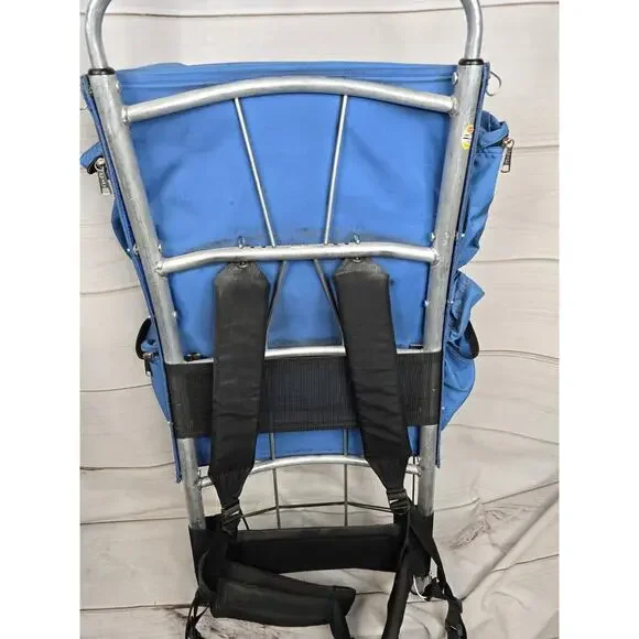 Vintage Kelty External Aluminum Frame Pack Backpack Camping Hiking Blue EUC